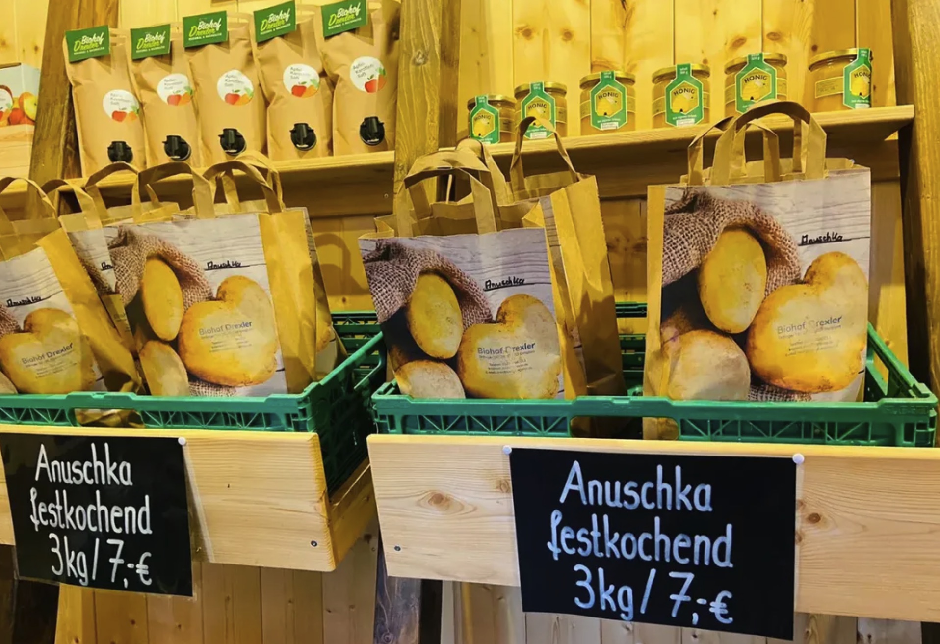 Kartoffeln im Hofladen Drexler